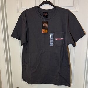 Harley-Davidson Dark Gray Short Sleeve Pocket Tee with Subtle Logo